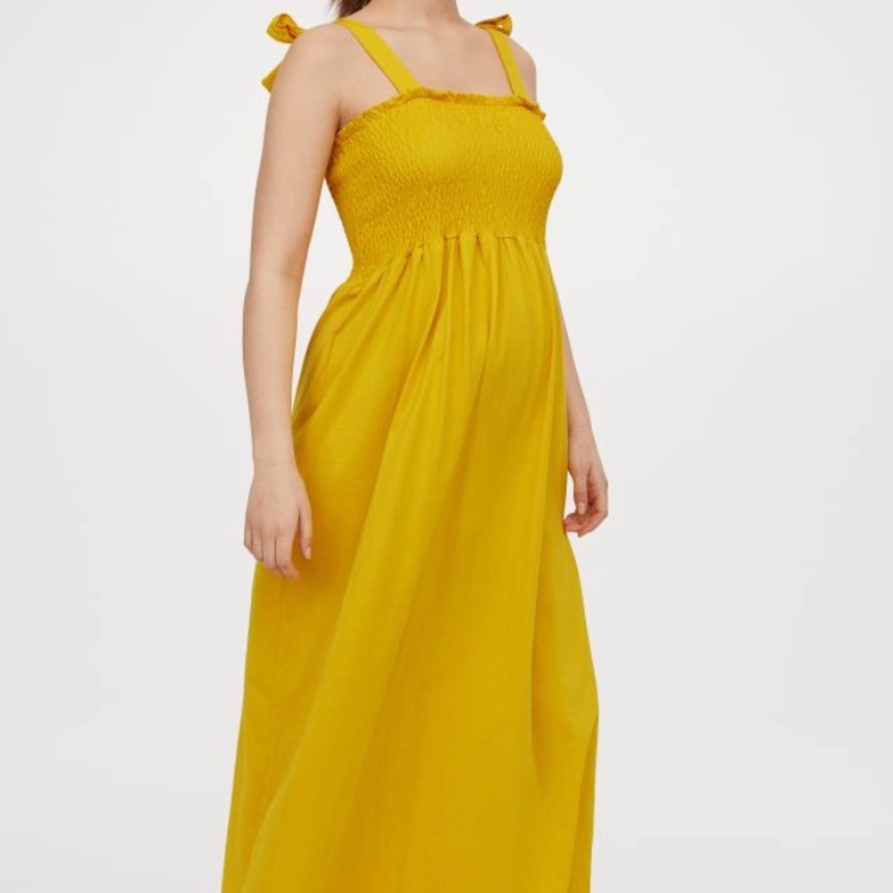 H&M MAMA Yellow Smock Dress